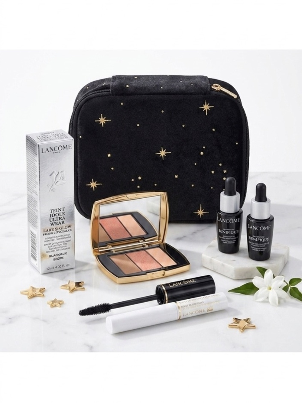 Lancome Eyeshadow Trio Palette with Coral, Peach & Gold Shades